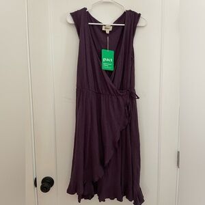 Pact Ruffle Wrap Dress
